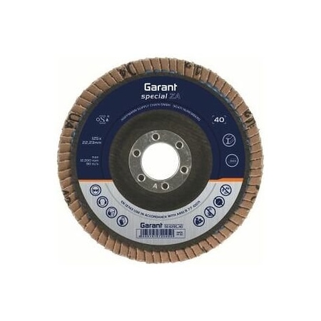 Garant ZA Flap Disc, Dia: 125 mm, Grit: 40 566295 40